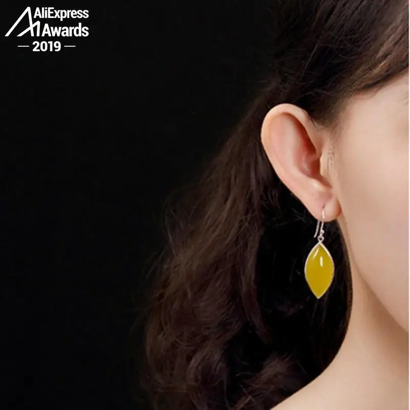 Серьги из серебра 925 пробы с искусственным драгоценным камнем|Серьги-подвески| |