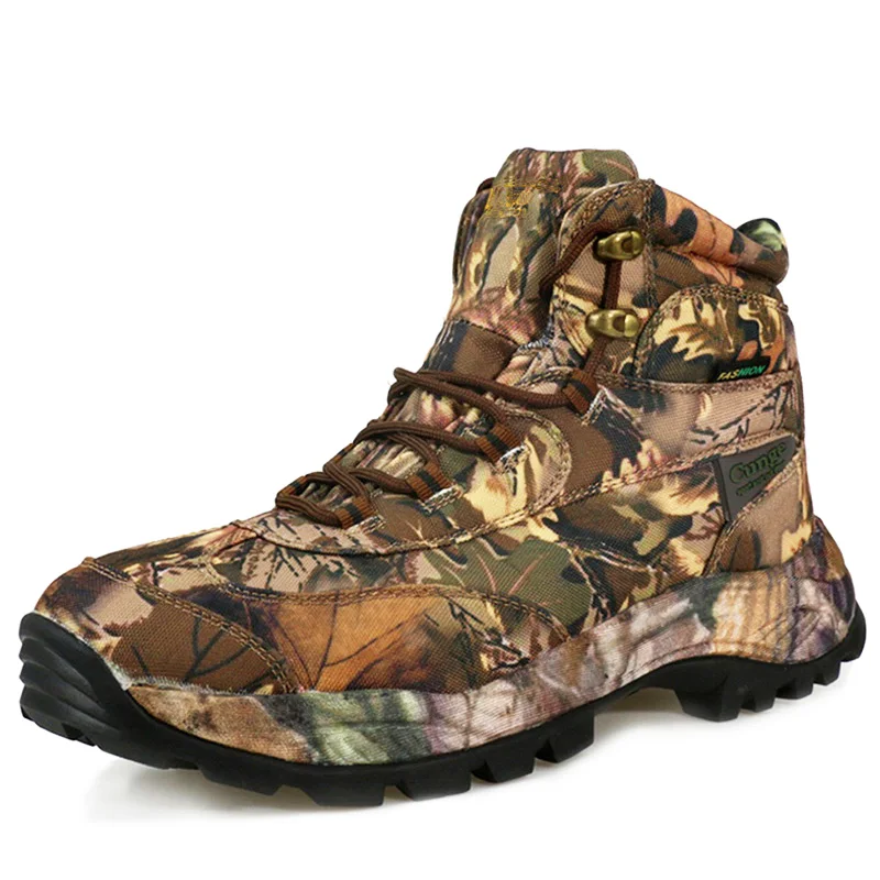 001brown CUNGE Outdoor Tactical Sport Men's Shoes Waterproof Hiking Shoes Male Outdoor Winter Hunting Boots Mountain Shoes Men Army Boot - Цвет: 001brown