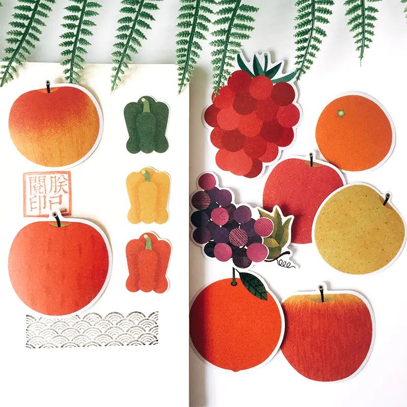 28Pcs/Set Hand Draw Fruit Sticker Vellum Paper DIY Craft Scrapbooking Album Junk Journal Planner Decorative Stickers | Канцтовары для