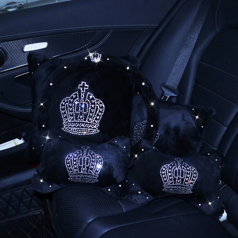 Подушка для шеи Bling Crown розовая подушка автомобильного сиденья головы