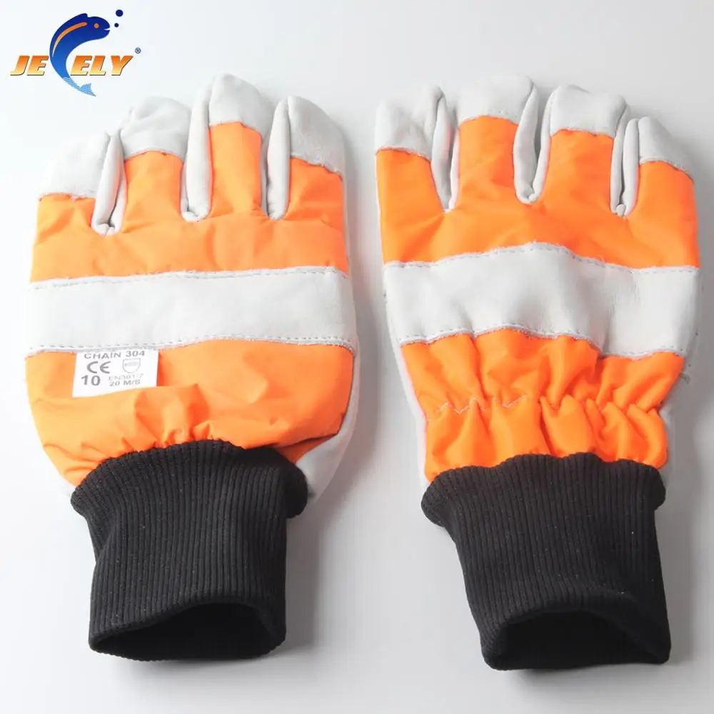 Деревянные промышленные защитные очки кожаная перчатка для бензопилы