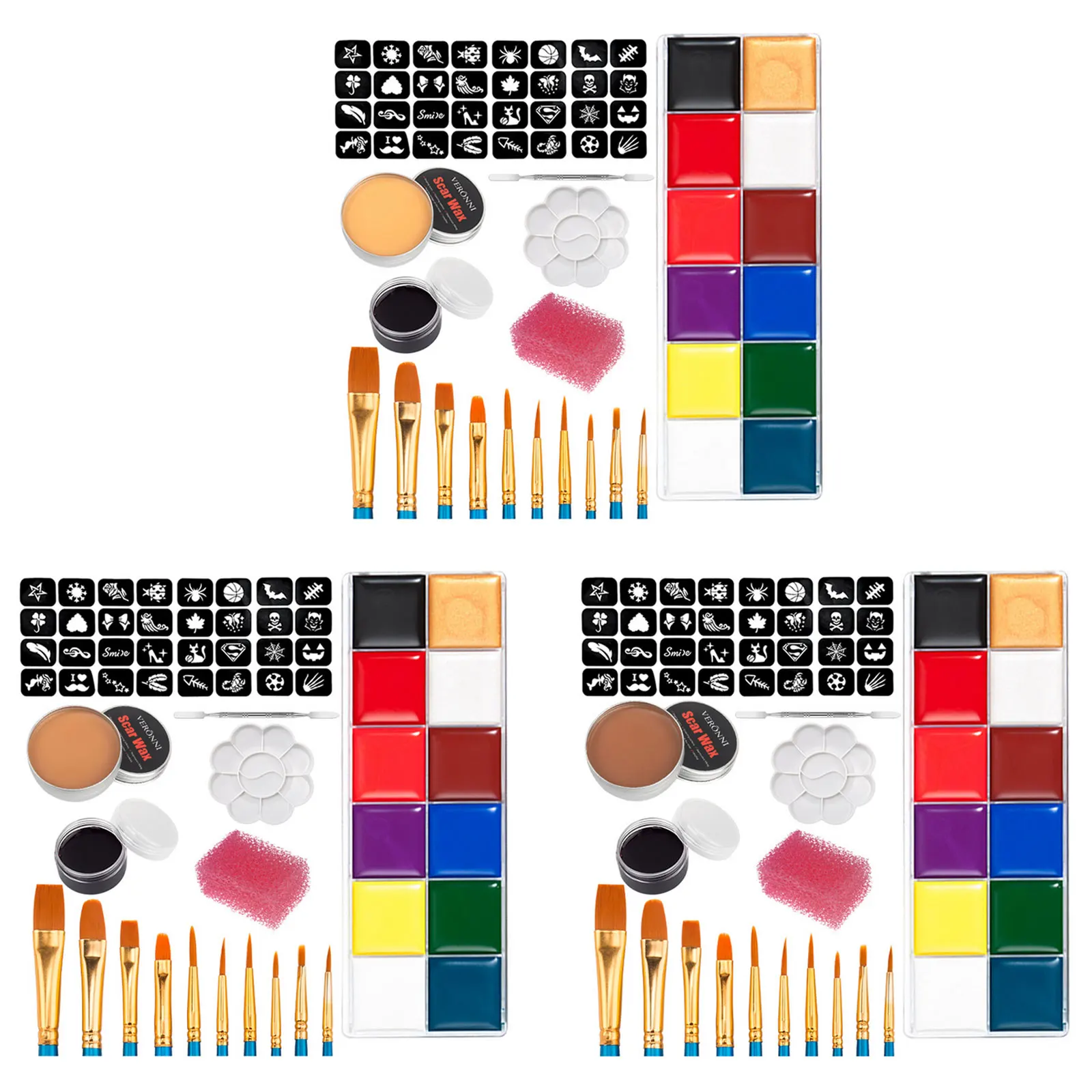 12 цветов Нетоксичная картина для тела маслом макияж воск шрамов набор макияжа