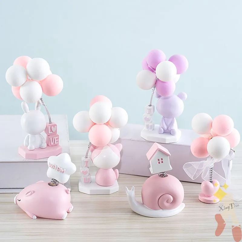 

Small Balloon Statue Home Decor Resin Sculpture Cute Pig Abstract Art Ornaments Creative Home Decoration Accessories Craft Gift