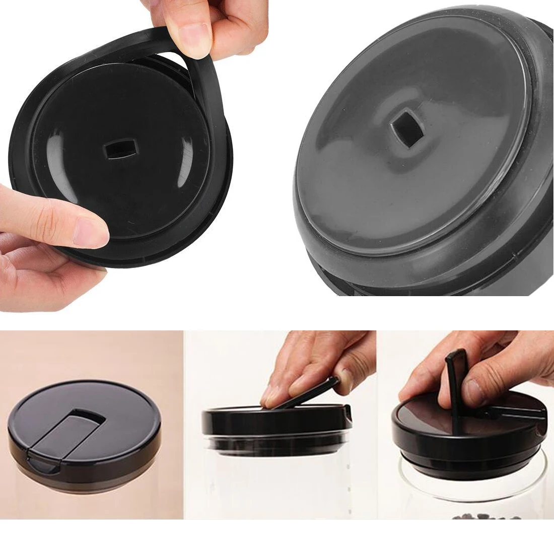 900 мл прозрачная стеклянная вакуумная банка для чая кофе бобов молока порошка