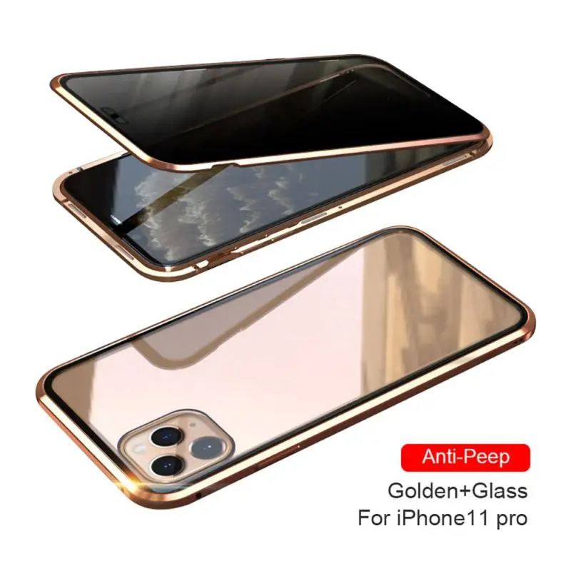 Phone 11pro Оболочка всего тела Магнитный высокой четкости прозрачное закаленное стекло крышка бампер Чехол протектор экрана для lPhone 11 - Цвет: Phone 11pro