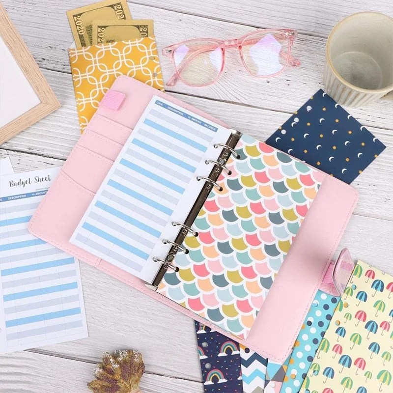 

28 Pieces PU Leather Budget Planner System Organizer Binder Cash Envelope for Budgeting Envelopes for Storage Cash