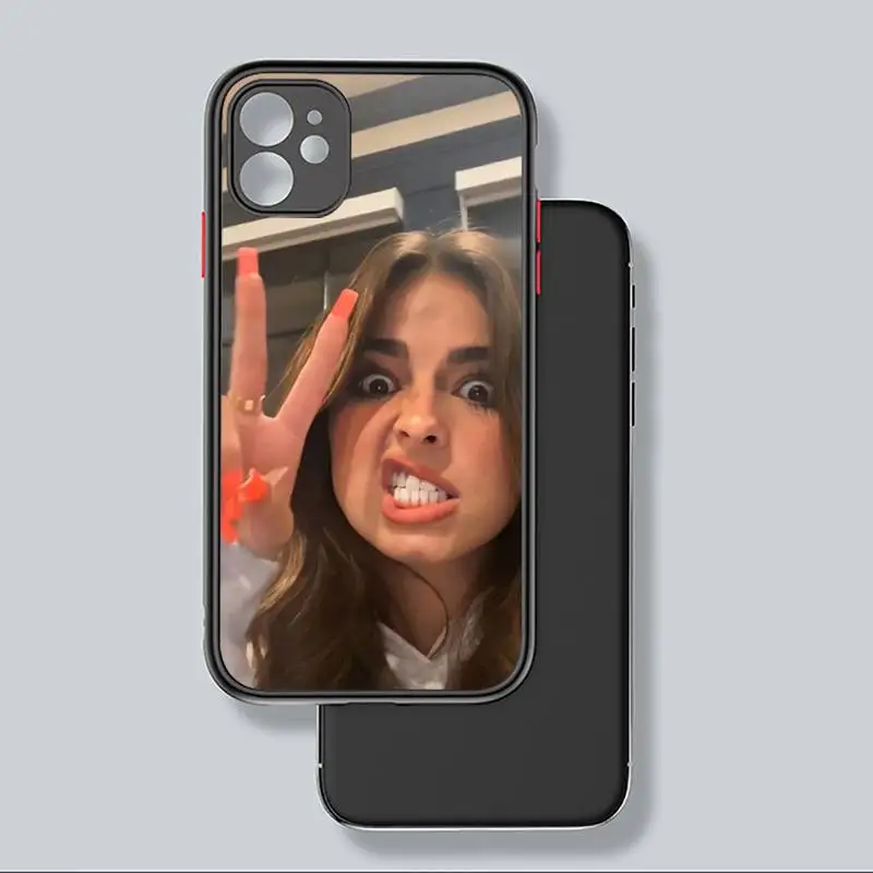 

American IC girl Addison Rae Phone Case Matte Transparent for iPhone 7 8 11 12 s mini pro X XS XR MAX Plus coque