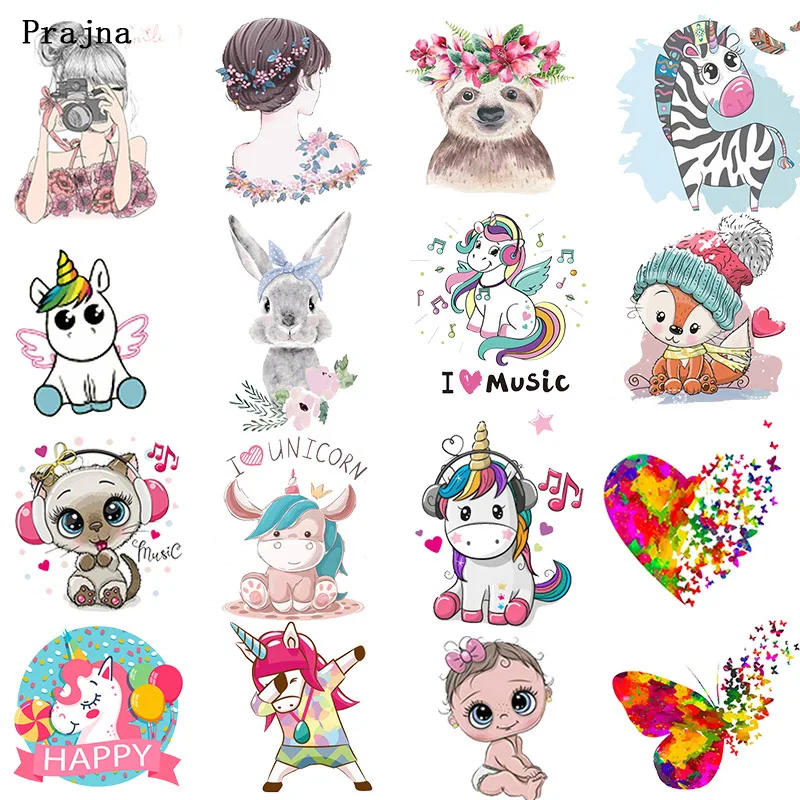 Праджня DIY теплопередачи для одежды милые Термальность наклейки на одежде с