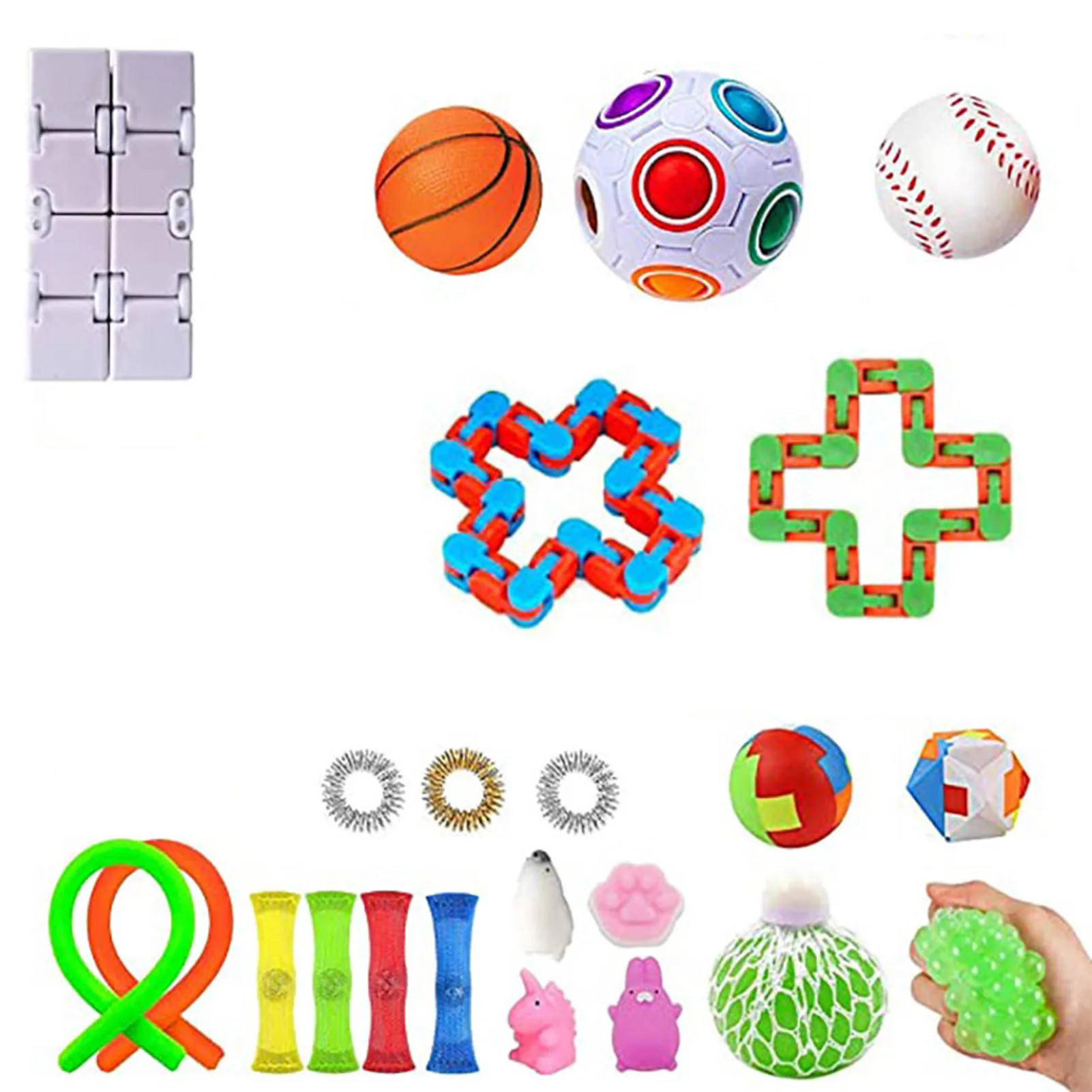 

Adults Autism Anxiety Relief Stress Sensory Fidget Toy For Kids Adult Sensory Fidget Toy Set Stress Relief Squeeze Toys For Kids