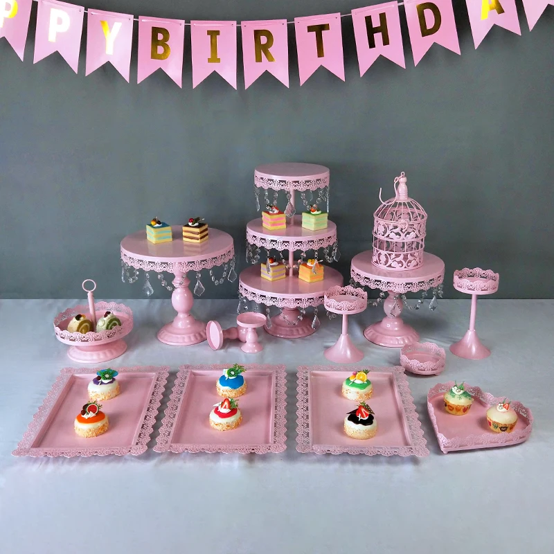 Тобс розовые для капкейков металлическая стойка свадебного торта подставка