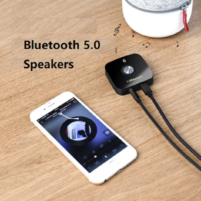 UGREEN приемник Bluetooth 5 0 поворот аудио Динамик Aux автомобильный 3 мм Мобильный