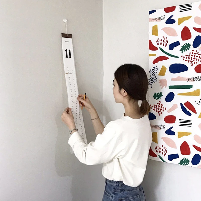 Минималистичный календарь 2020 подвесные украшения для дома аксессуары бумажные