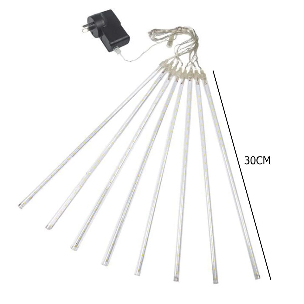 

Meteor Shower Rain LED String Lights 30cm 8 Tubes Waterproof Holiday Fairy Lamps Outdoor Garden Christmas Party Garland Decor
