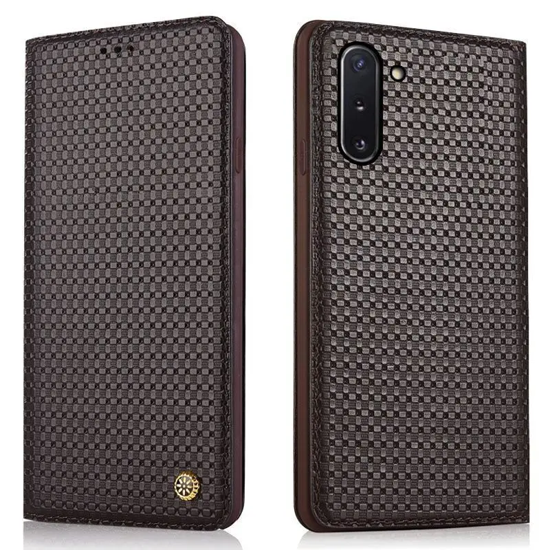 Высококачественный Магнитный флип-чехол из натуральной кожи для мобильного