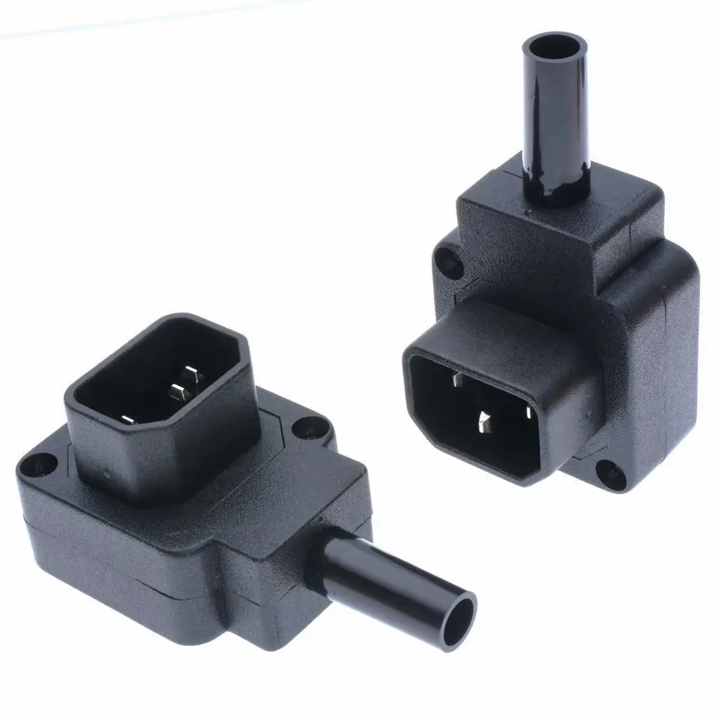90 градусов Угловой IEC 320 C13 штекер/штекер AC 10A 250В кабель питания