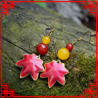 Ручной работы Природа stonesenamell из сканой эмали Висячие серьги новые ювелирные