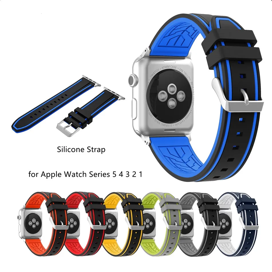 Высококачественный мягкий силиконовый ремешок для Apple Watch series 5 4 3 2 1 Band 38 40 42 44