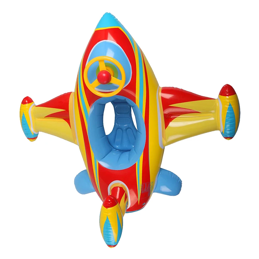 

Детское плавательное кольцо в форме самолета, летнее безопасное плавающее кольцо, детские надувные игрушки для бассейна для купания детей