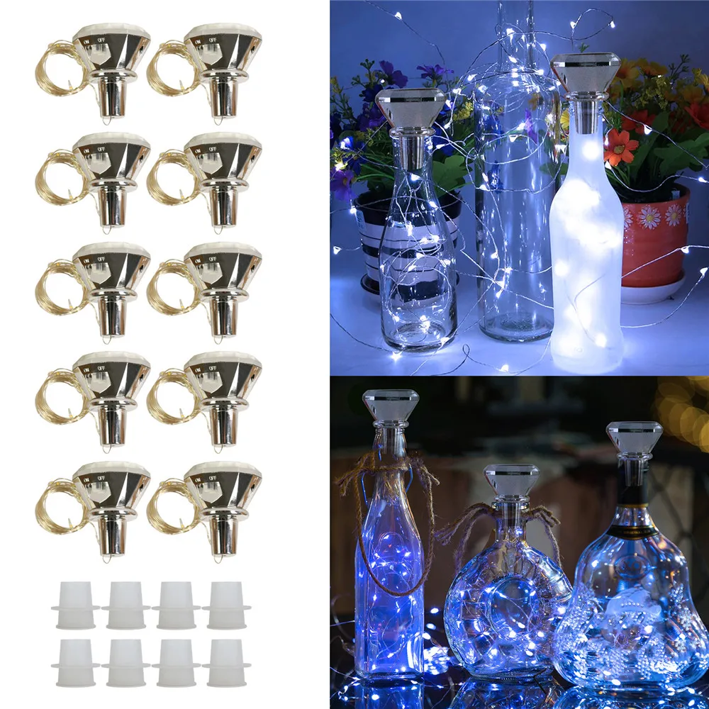 

1Pcs Solar Wine Bottle Cork Lights 2M 20 LEDs Copper Wire Fairy Garland String Lights for Xmas Wedding Party Art Decor Lamp