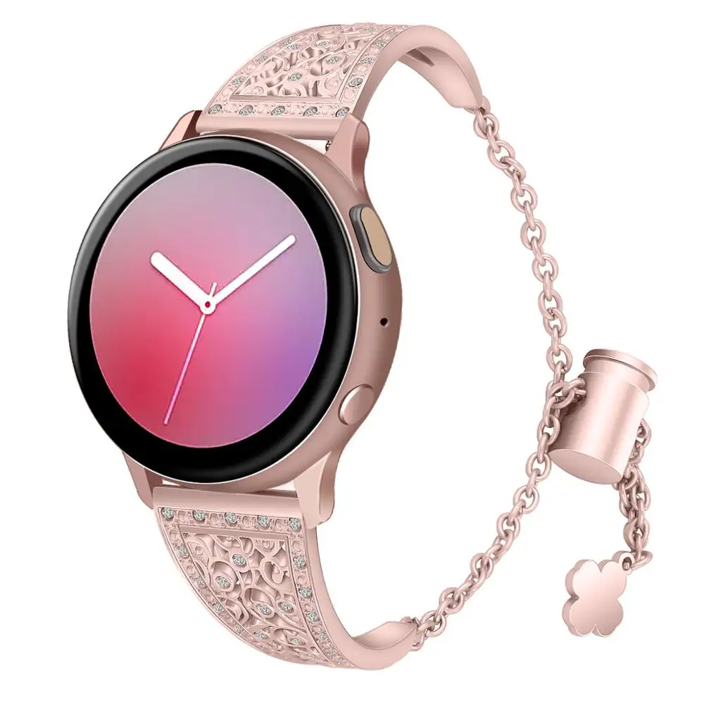 

Women Bracelet for Samsung Galaxy Watch 42mm Strap R810 Watch Active 2 44mm 40mm R500 Jewelry Band 20m Stainless Steel Girls
