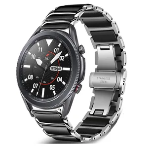 22mm 20mm ceramic metal strap for samsung galaxy watch 3 46mmactive 2 42mmhuawei gt2amazfit gtr replacement bracelet strap free global shipping