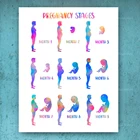 Плакат для беременных с акварелью принты для беременных женщин фетальная живопись секретный подарок гинеколога