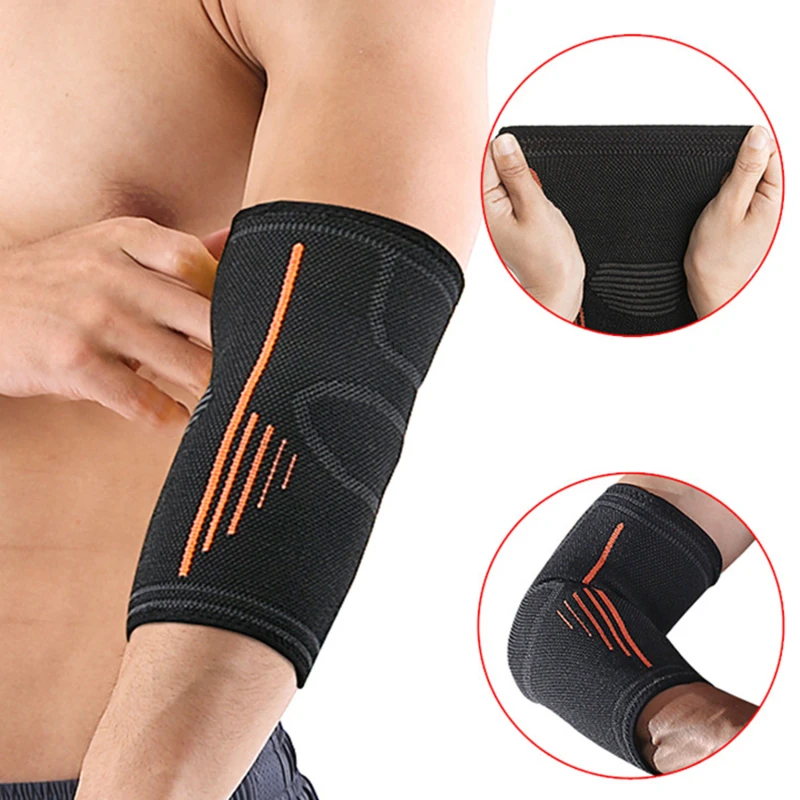 

1PCS Elbow Support Elastic Gym Sport Elbow Protective Pad Absorb Sweat Sport Basketball Arm Sleeve Elbow Brace
