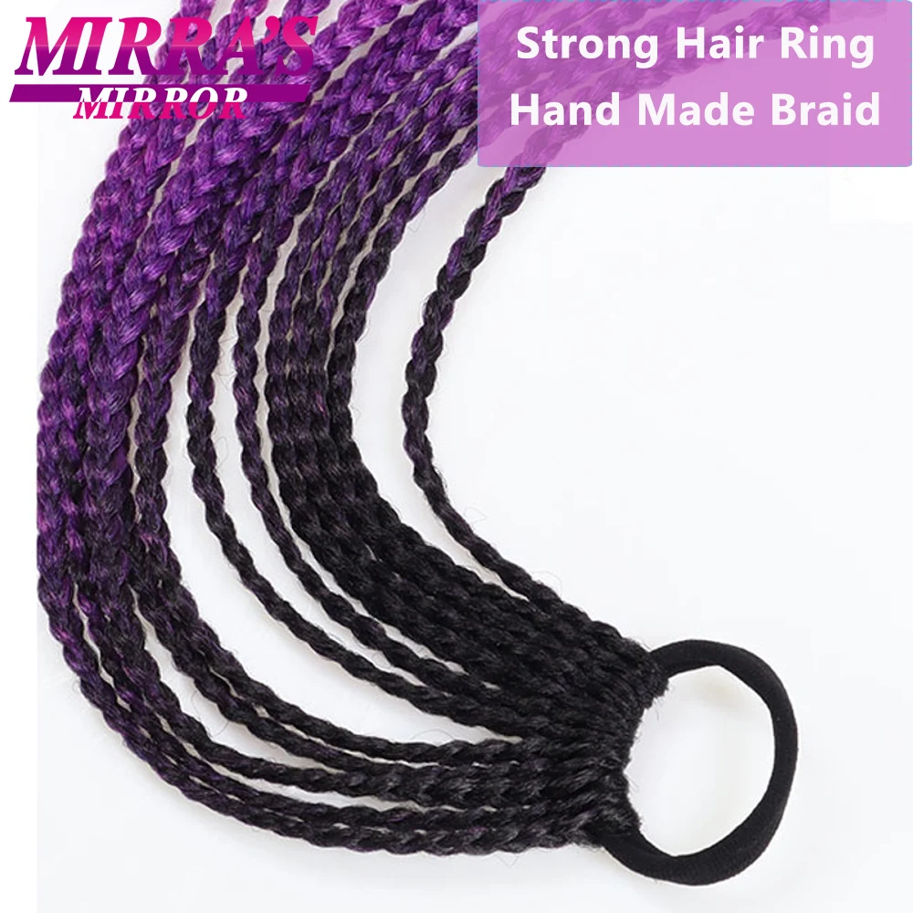 Синтетические косички для наращивания волос 2 пряди плетеный конский хвост с