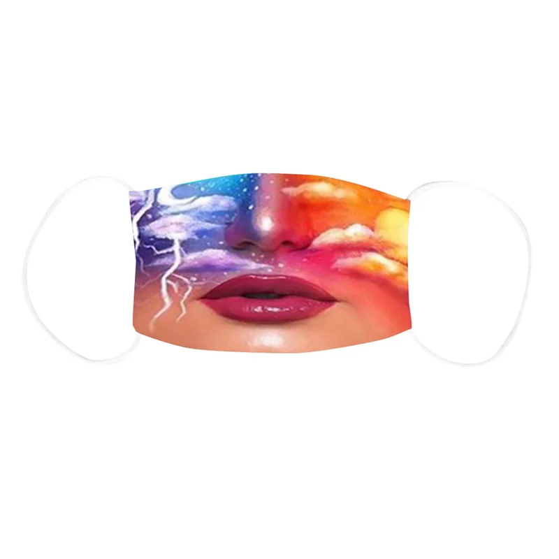 

Red Lip 3D Digital Printing Women's Masks Dustproof And Washable Women's Masks Sunscreen Anti-haze Printed Masks Face Cover