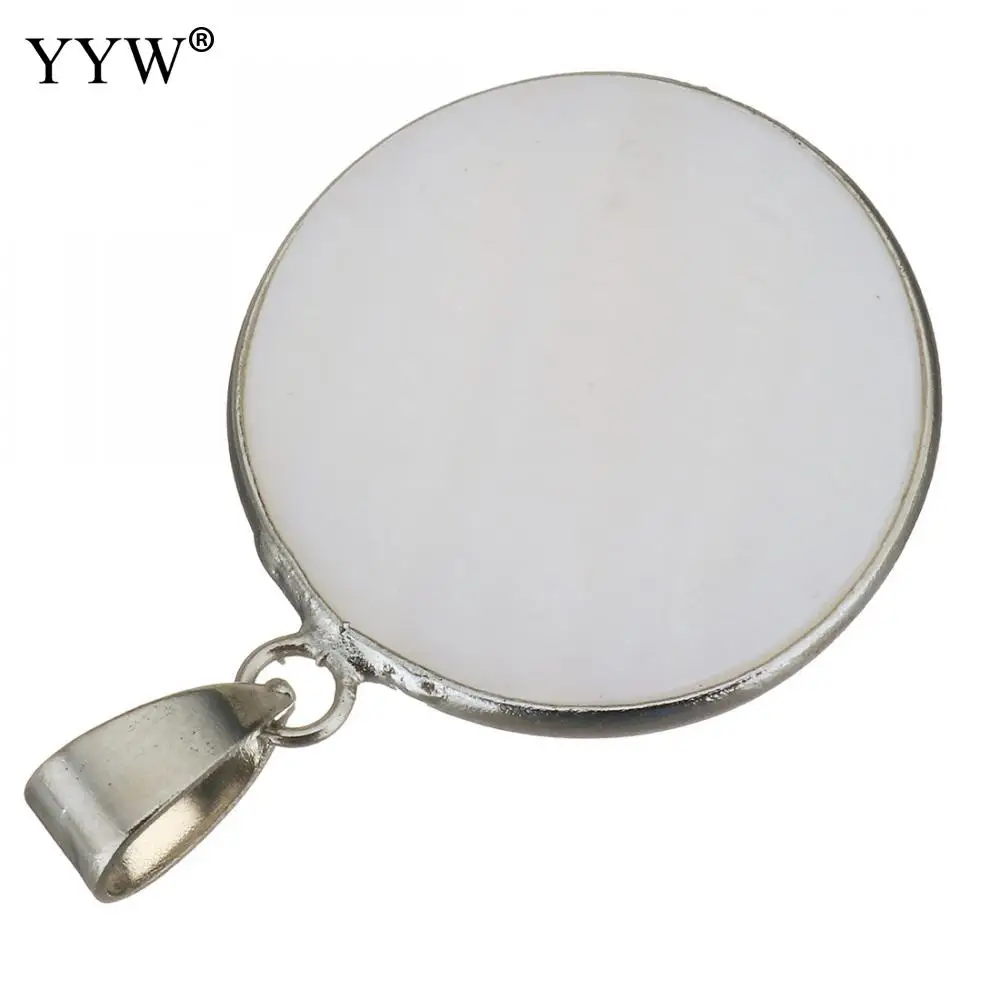 Лучшее качество естественный белый в форме раковин моллюсков Подвески плоские