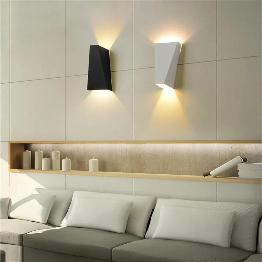 

Sconce LED Wall Lamp 10W Aluminum Bedsides Reading Lights Up And Down For Bathroom Corridor Surface Mounted Bath Light