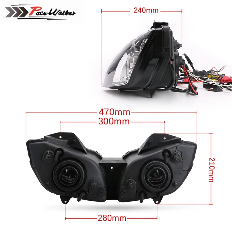 Для Yamaha YZF R15 YZF-R15 V2 2011-2016 светодиодная передняя фара для мотоцикла в сборе