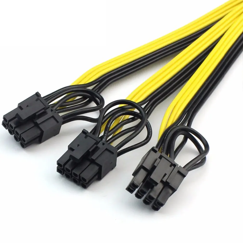 6 Pcs Pin PCI-e To 8 (6+2) (Male Male) GPU Power Cable 50cm For Graphic Cards Mining HP Server Breakout Board | Компьютеры и офис