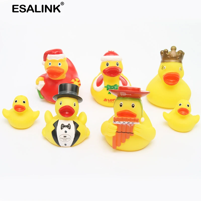 ESALINK 7 шт. игрушки для ванной резиновые 5 больших 2 маленьких комбинированных