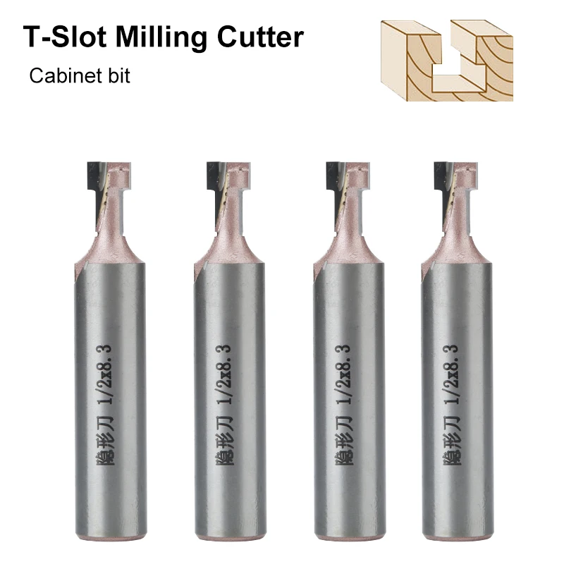 

CNC Milling Machine T-Slot Milling Cutter Router Drill Bit Furniture Wardrobe Tenon Cutter Woodworking Milling Cutter