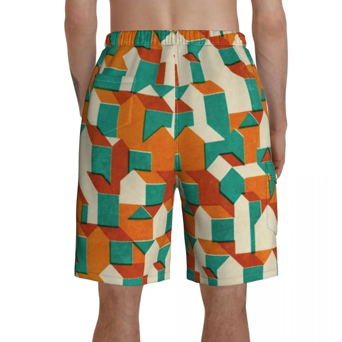 

House Board Shorts Swimming Trunks Polyester Men Beach Funny Swim Trunks