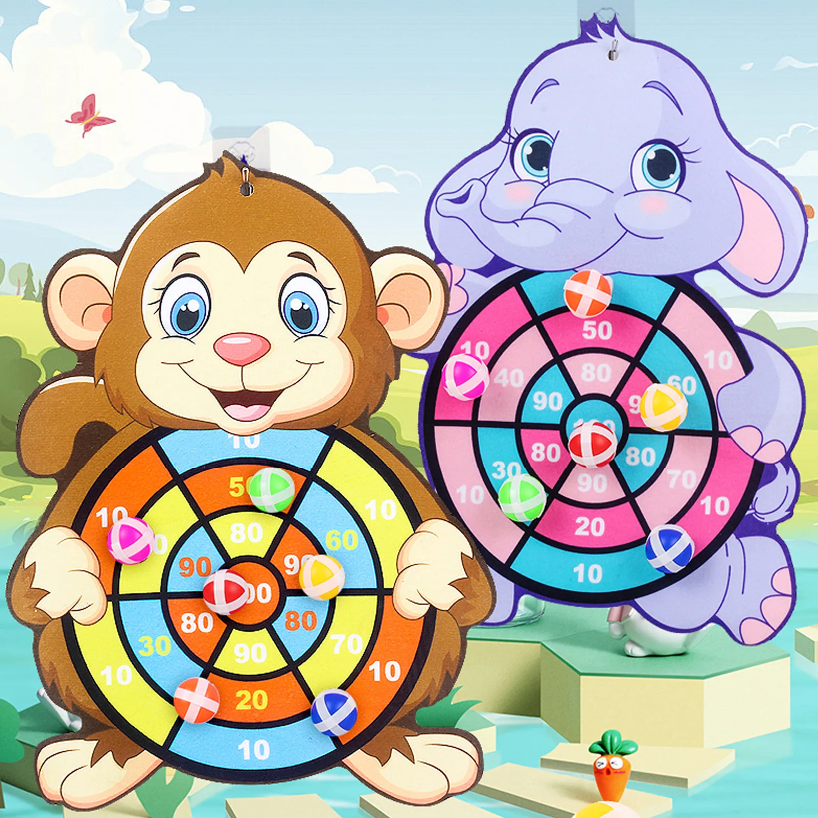 

Креативные Детские шарики dartboard клейкие шарики для родителей и детей для вечерние уличные спортивные детские игрушки с присосками