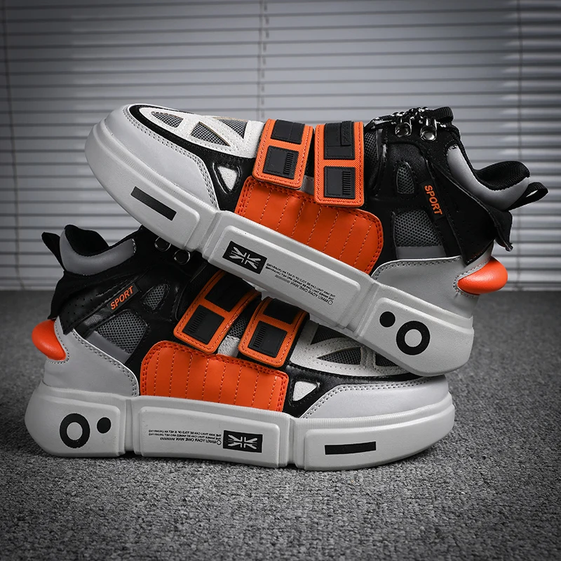 

Spring Men Casual Shoes Breathable Mesh Sneakers Men Thick Bottom High Top Foowear Men Fashion Sneakers Zapato Hombre