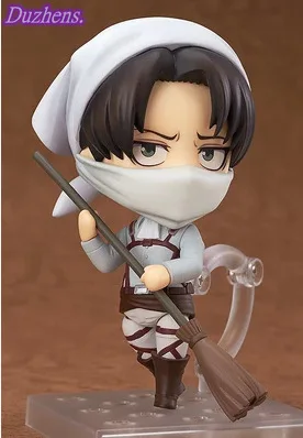 

Japanes Anime Attack On Titan Levi Ackerman Sweep the floor Q version figma PVC Action Figure Anime Figure Model Toy Doll Gift