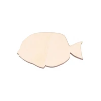 fish shape laser cut christmas decorations woodcut outline silhouette blank unpainted 25 pieces wooden shape 0311