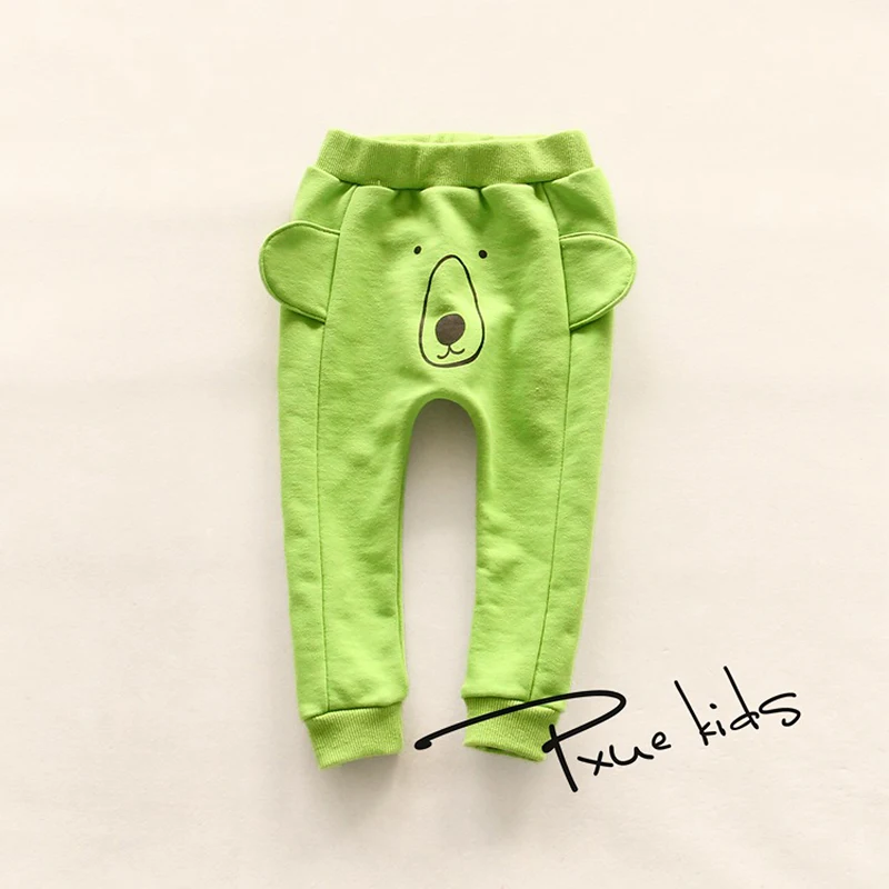 

Новинка 2021, осенне-весенние штаны для мальчиков и девочек, одежда, детская одежда для девочек, махровые детские брюки для отдыха с милым мультяшным медведем