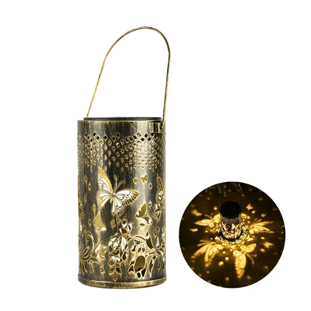 

Butterfly Project Solar Lawn Light Fairy Garden Hollow Night Solar Lights Handle Outdoor Solar Garden Lights Decor