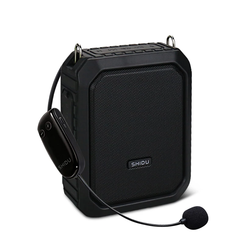

SHIDU 18W Portable Voice Amplifier Wireless UHF Microphone Recording AUX TF USB Flash Waterproof Bluetooth Speaker For Teacher