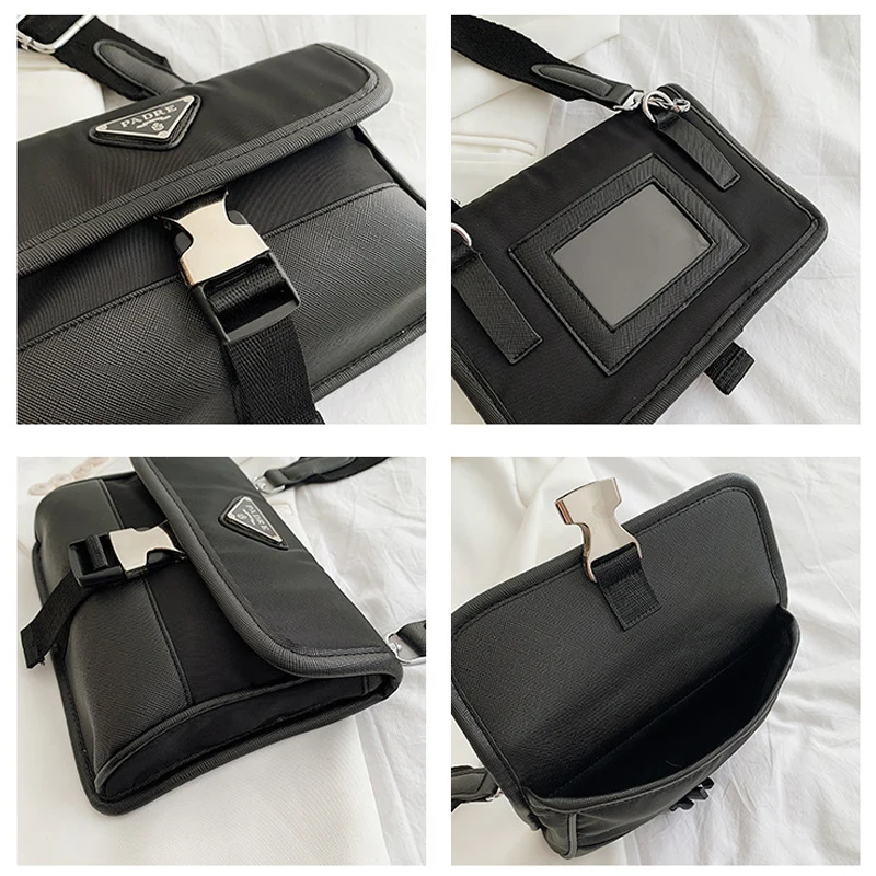 

Brand Designer Shoulder Bags Women Luxury Black White Fashion Ladies Bag Set Crossbody Canvas Nylon Female Purses Handbags 2021
