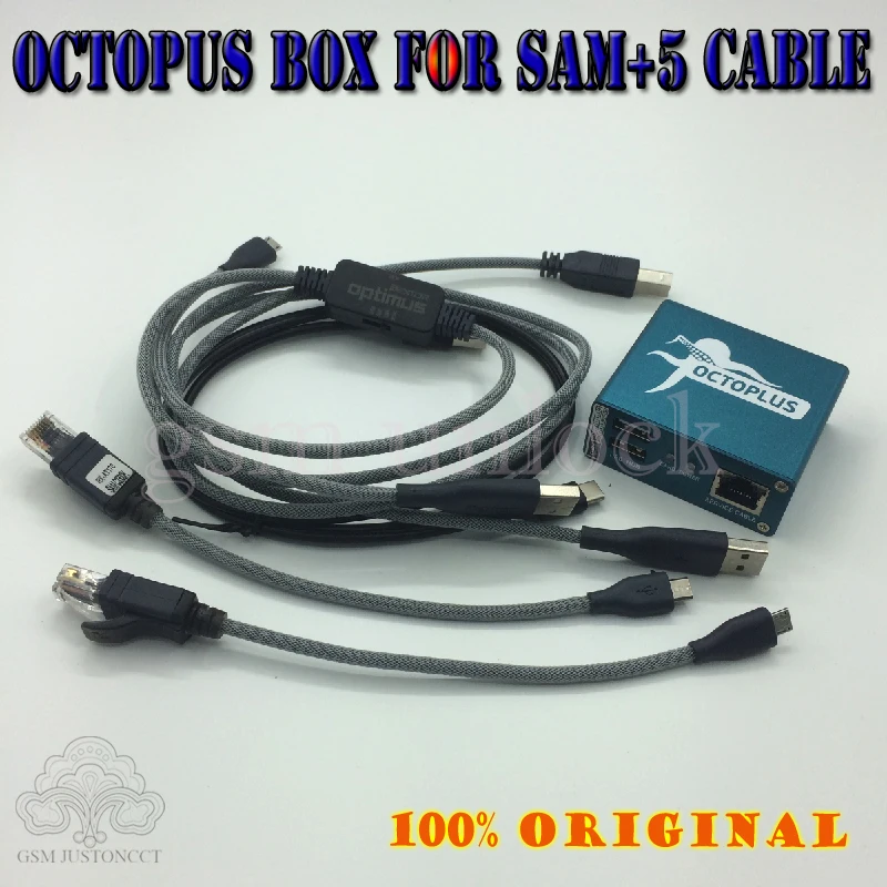 Gsmjustoncct octopus/Octoplus коробка для SAMSUNG 5 кабели для SAM разблокировка флэш