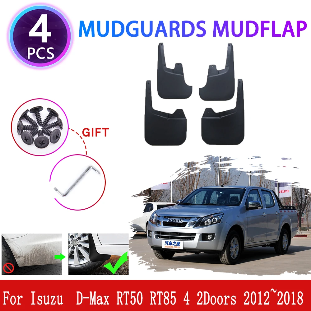 

For Isuzu D-Max RT50 RT85 Dmax 2012~2018 Mudguards Mudflaps Fender Mud Flap Splash Guards Auto Parts Cover Wheel Accessories