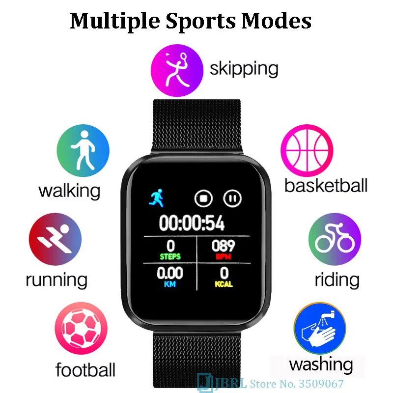 Фитнес трекер Smartband с Bluetooth водонепроницаемый спортивный смарт браслет для Android IOS