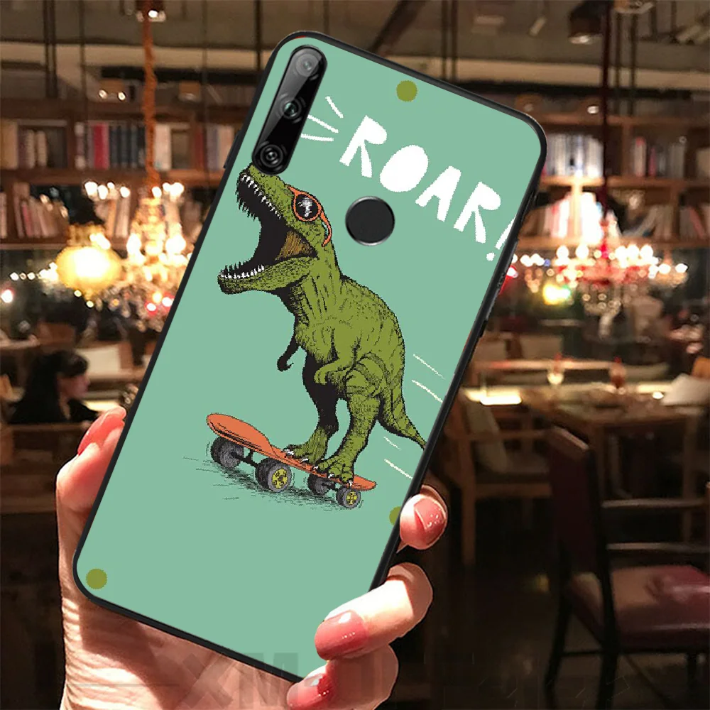 Reayou Jurassic Dinosaur TPU Soft Silicone Phone Case Cover For Huawei Y5 Y6 Y7 Y9 Prime Pro II 2019 2018 | Мобильные телефоны и
