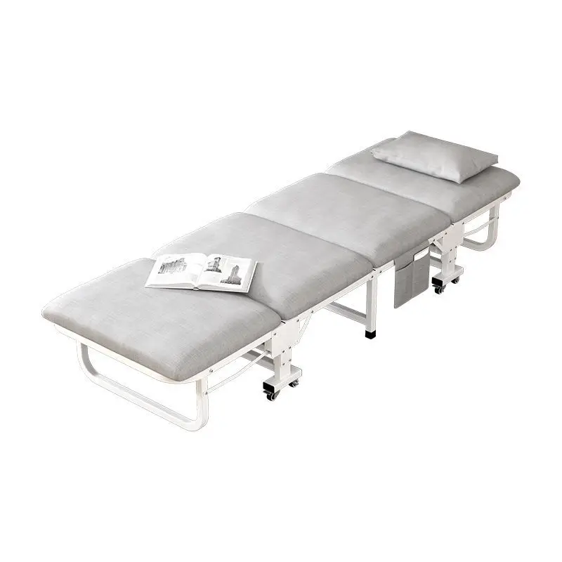 

Folding Lounger Office Lunch Break Folding Bed Single Simple Home Hospital Portable Solid Wood Hard Board Sponge Folding Lounger