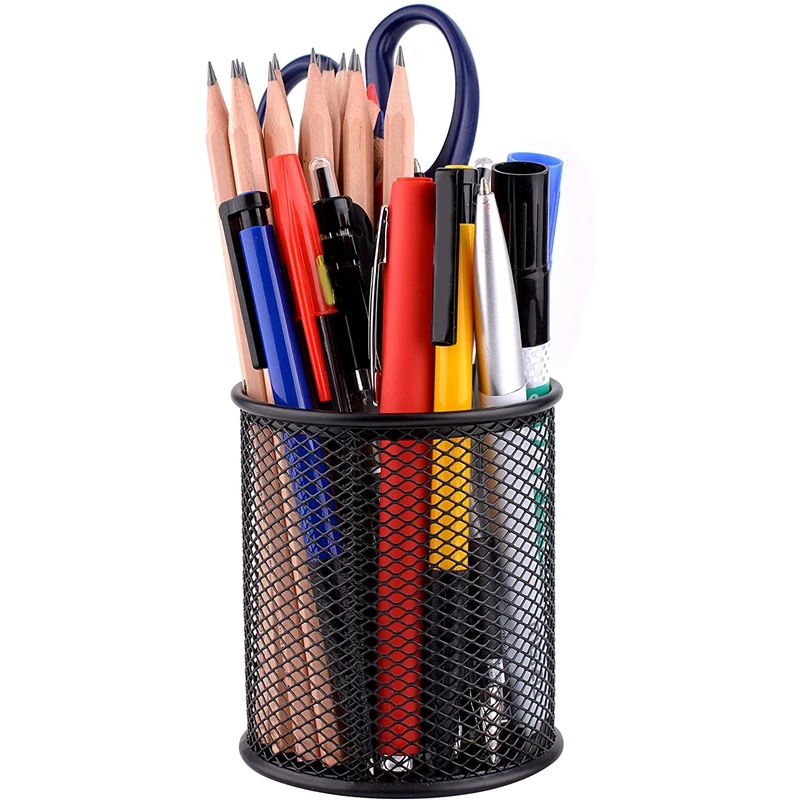 

3 Pack Pen Holder Mesh Pencil Holder Metal Pencil Holders Pen Organizer Black For Desk Office Pencil Holders